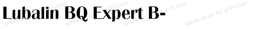 Lubalin BQ Expert B字体转换